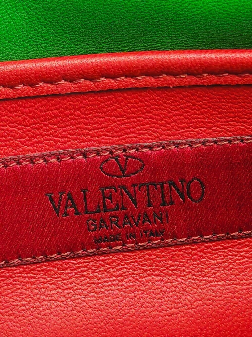 Valentino Garavani Green Roman Stud Shoulder Bag Leather Chain - Picture 14 of 15
